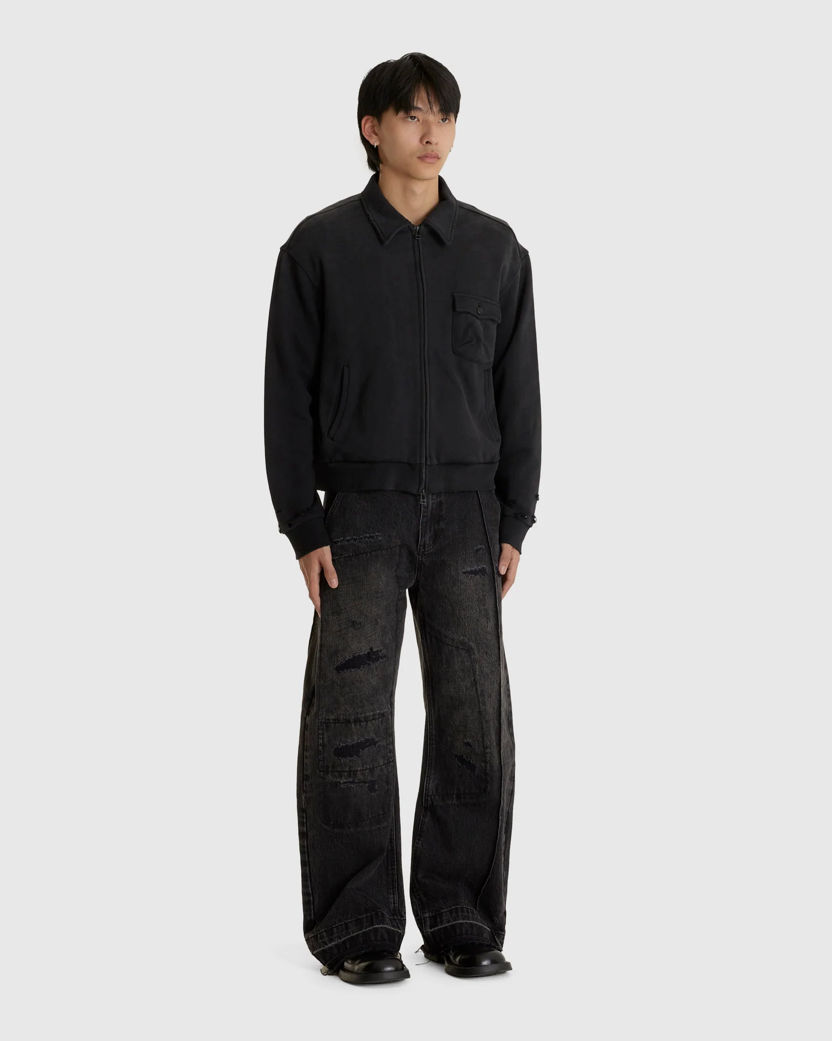 Aged Single Pocket JKT Black - Image 2
