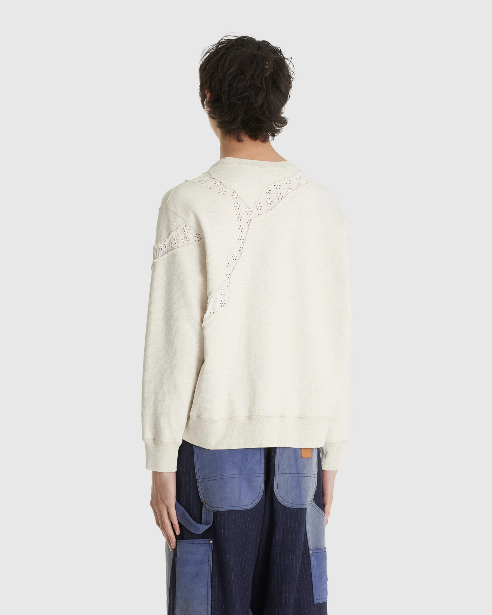 Asymmetric Oatmeal Sweat Shirt - Image 3