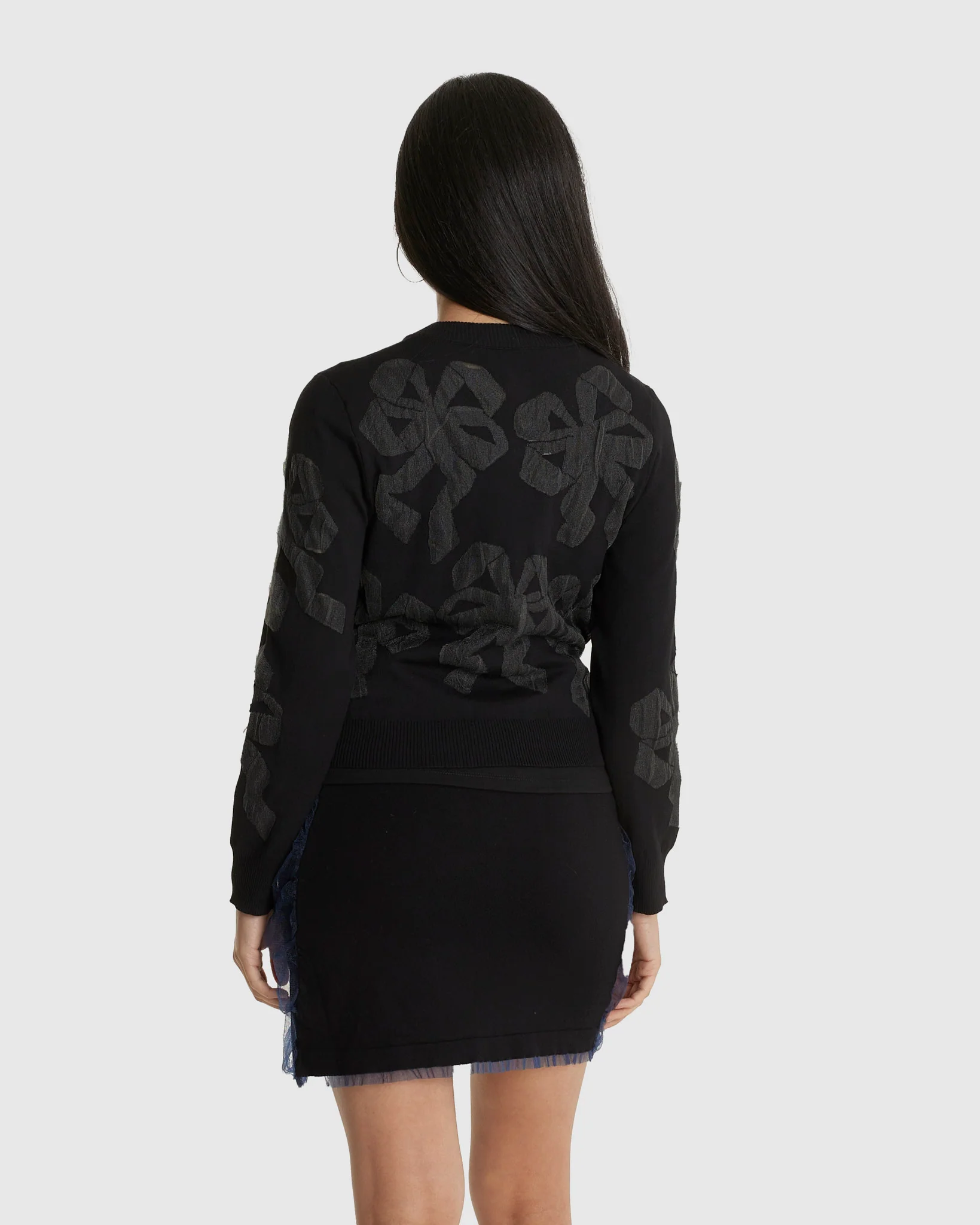 Bow Bubble Gum Knit Cardigan - Image 3
