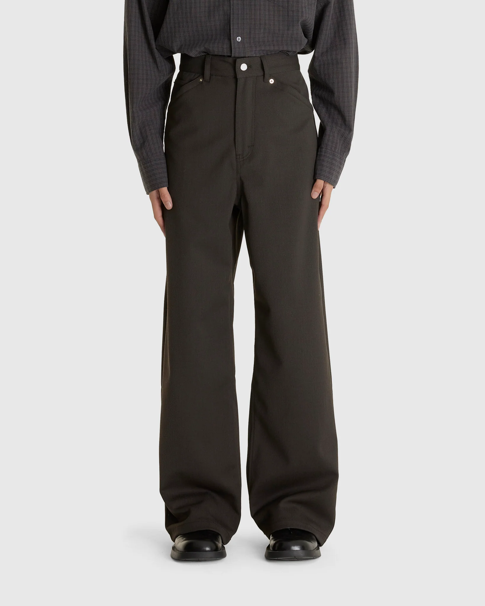 Stellar Trousers Brown Melange Twill