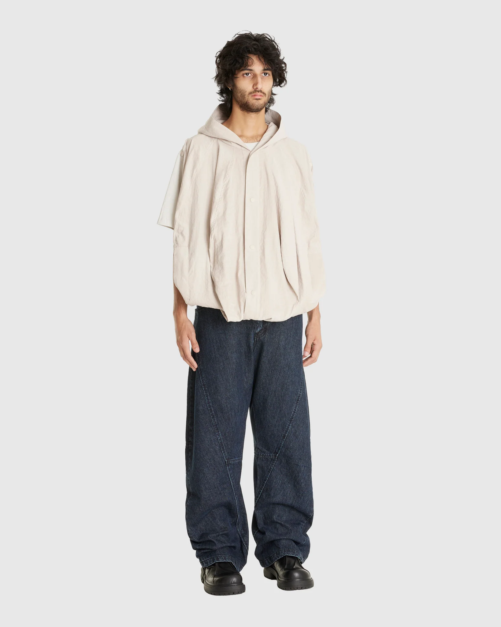 Curved Denim Pants - Image 2