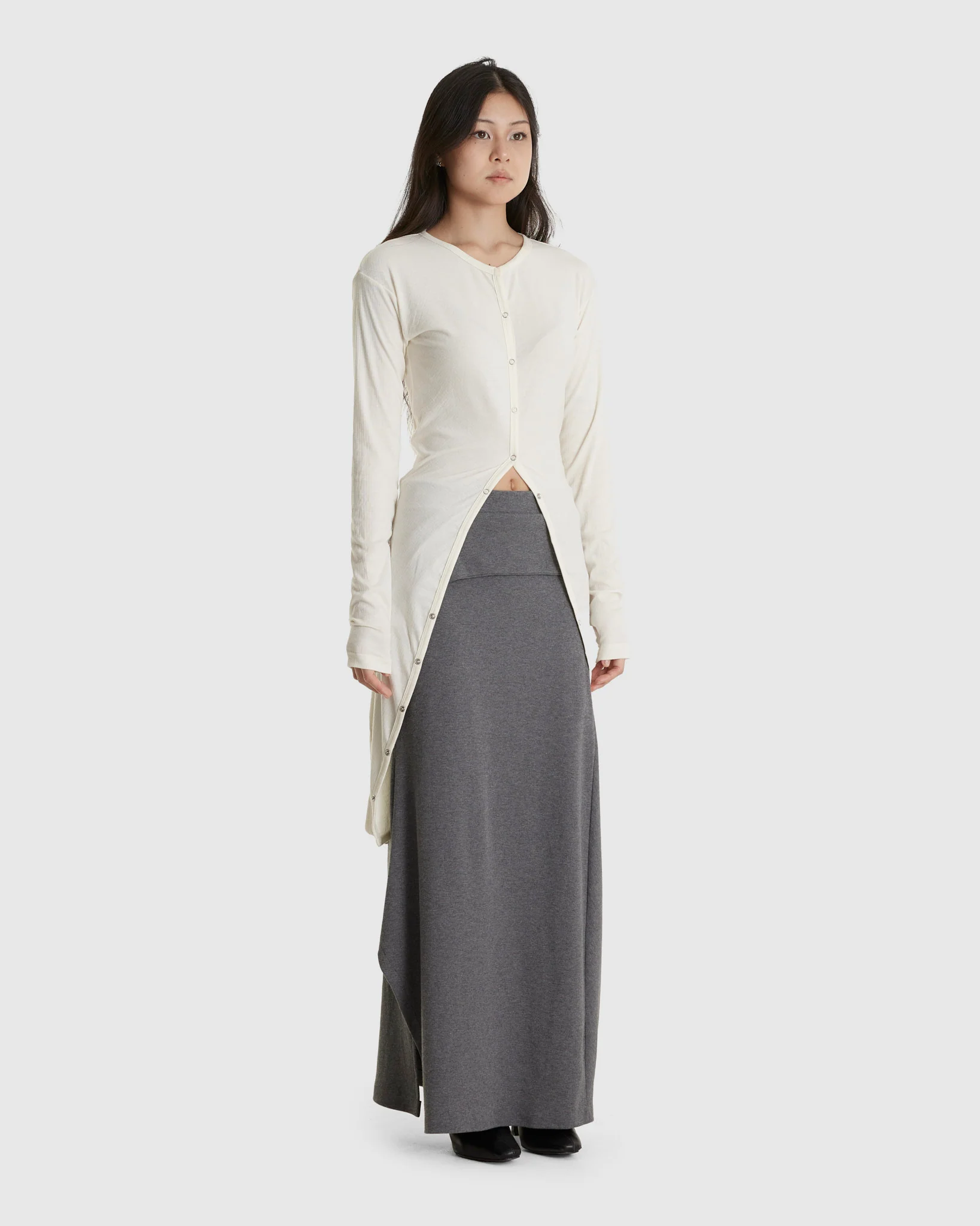 Double Up Long Sleeve Ivory Top - Image 2