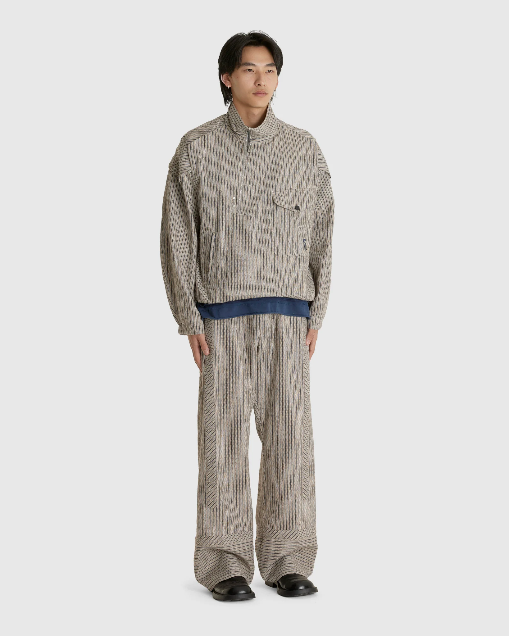 Farkas Pullover Jacket Textured Stripe - Image 2