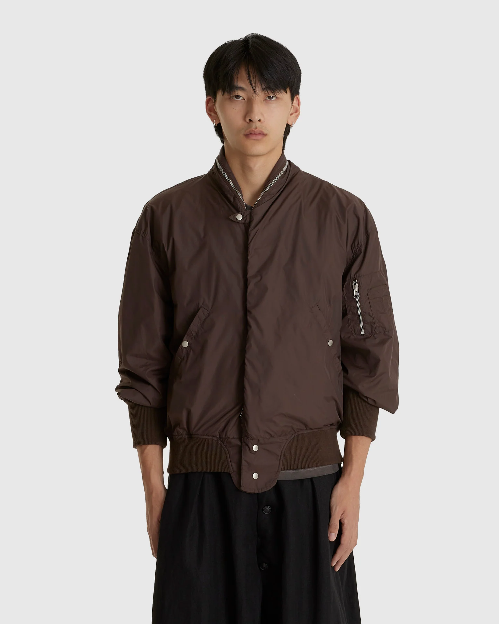 Laser Slashed Bomber Jacket Burgundy - Image 3