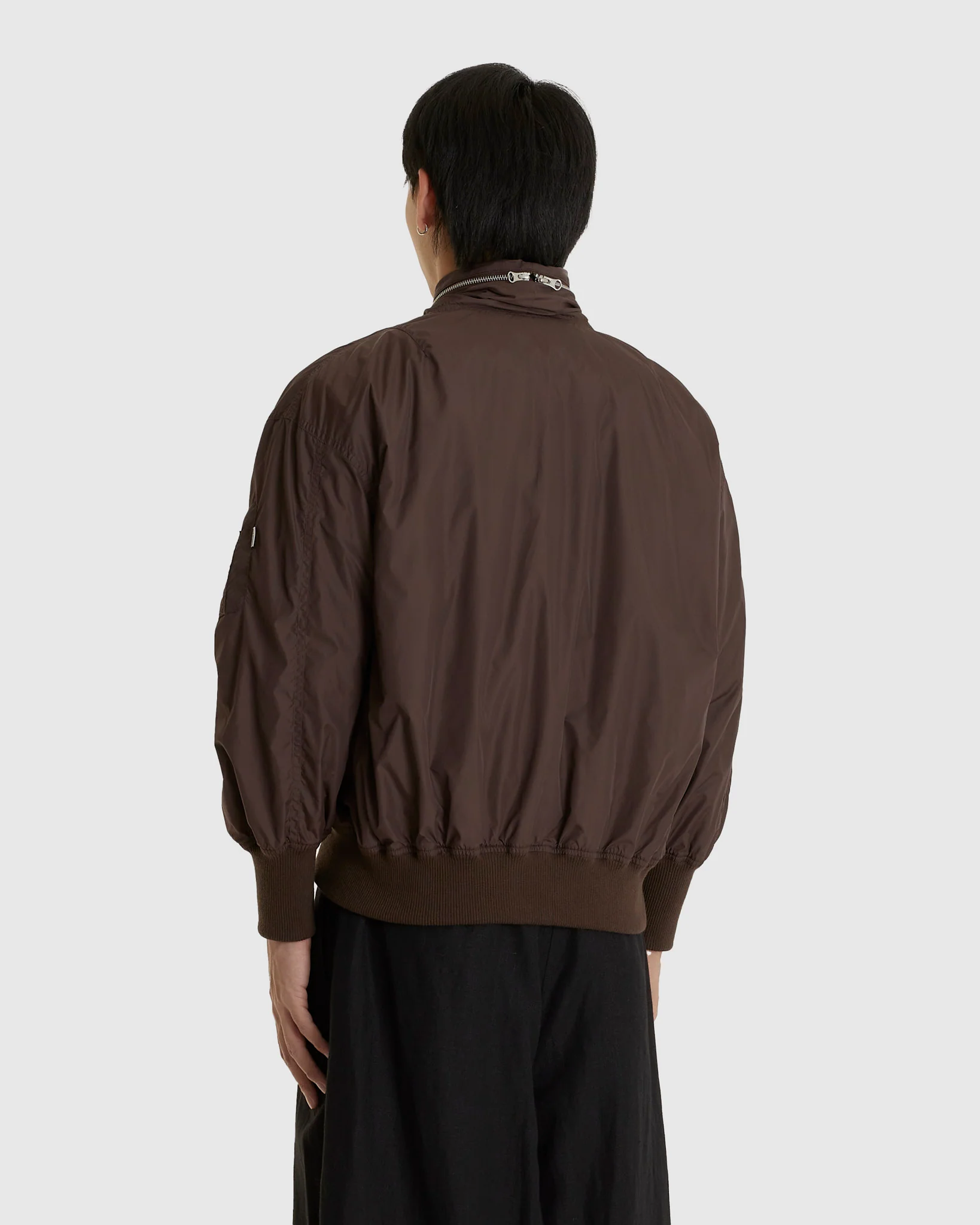 Laser Slashed Bomber Jacket Burgundy - Image 4