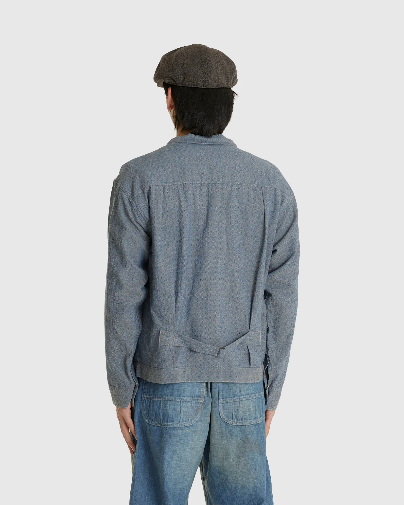 Lot.006 Newsboy Cap Melange Charcoal - Image 3