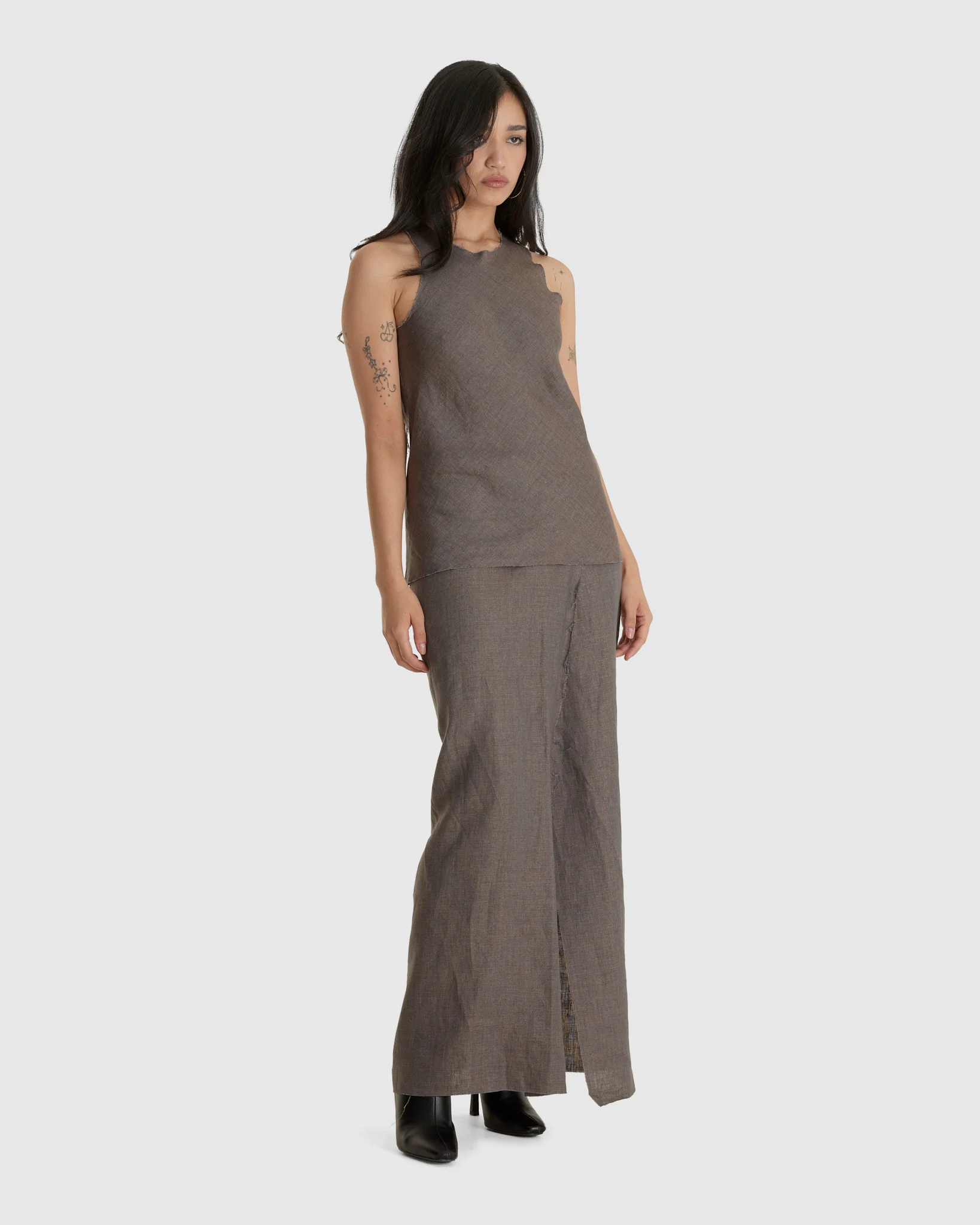 No. 73 Linen Bias Cut Top - Image 2