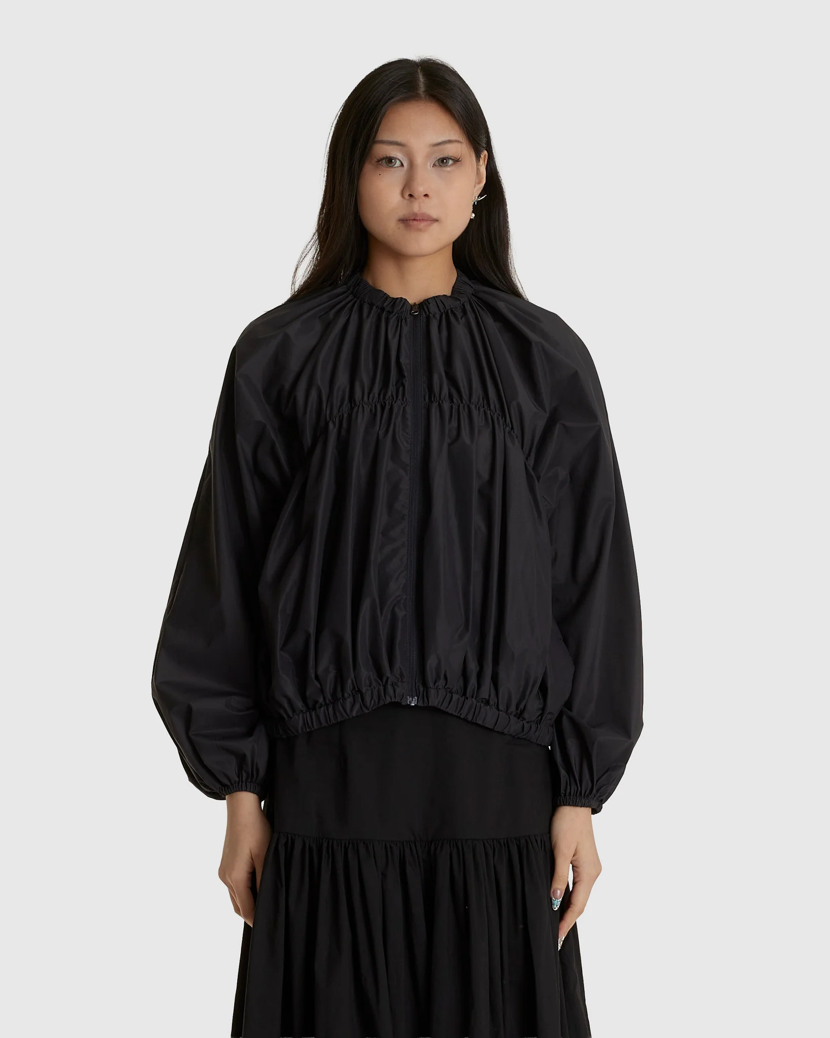 Nylon Shirring Jumper
