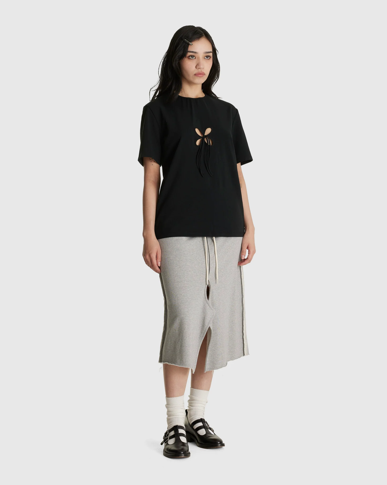 Oversized Petal T-Shirt Black - Image 2