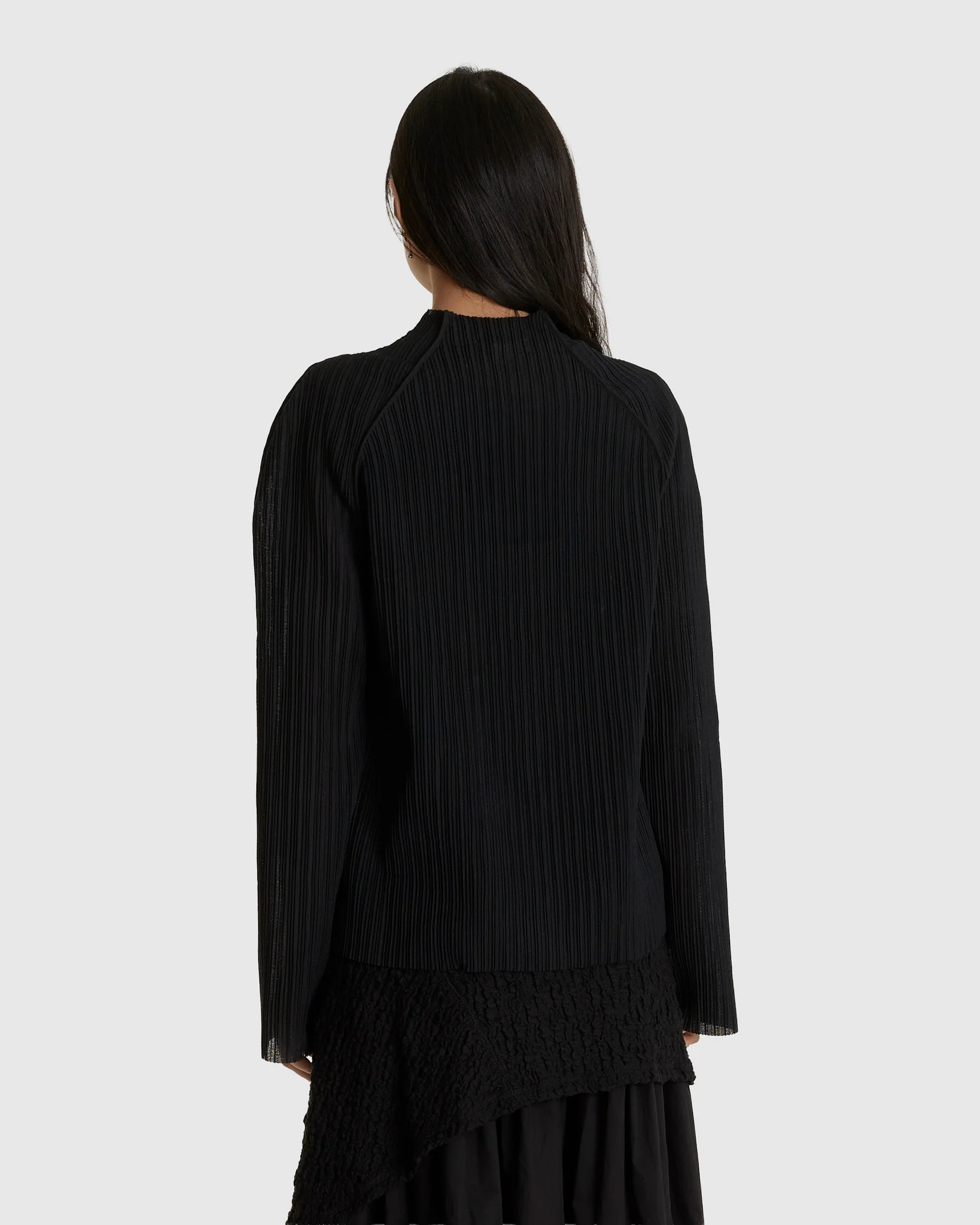 Pleats Zip Up Jumper - Image 3