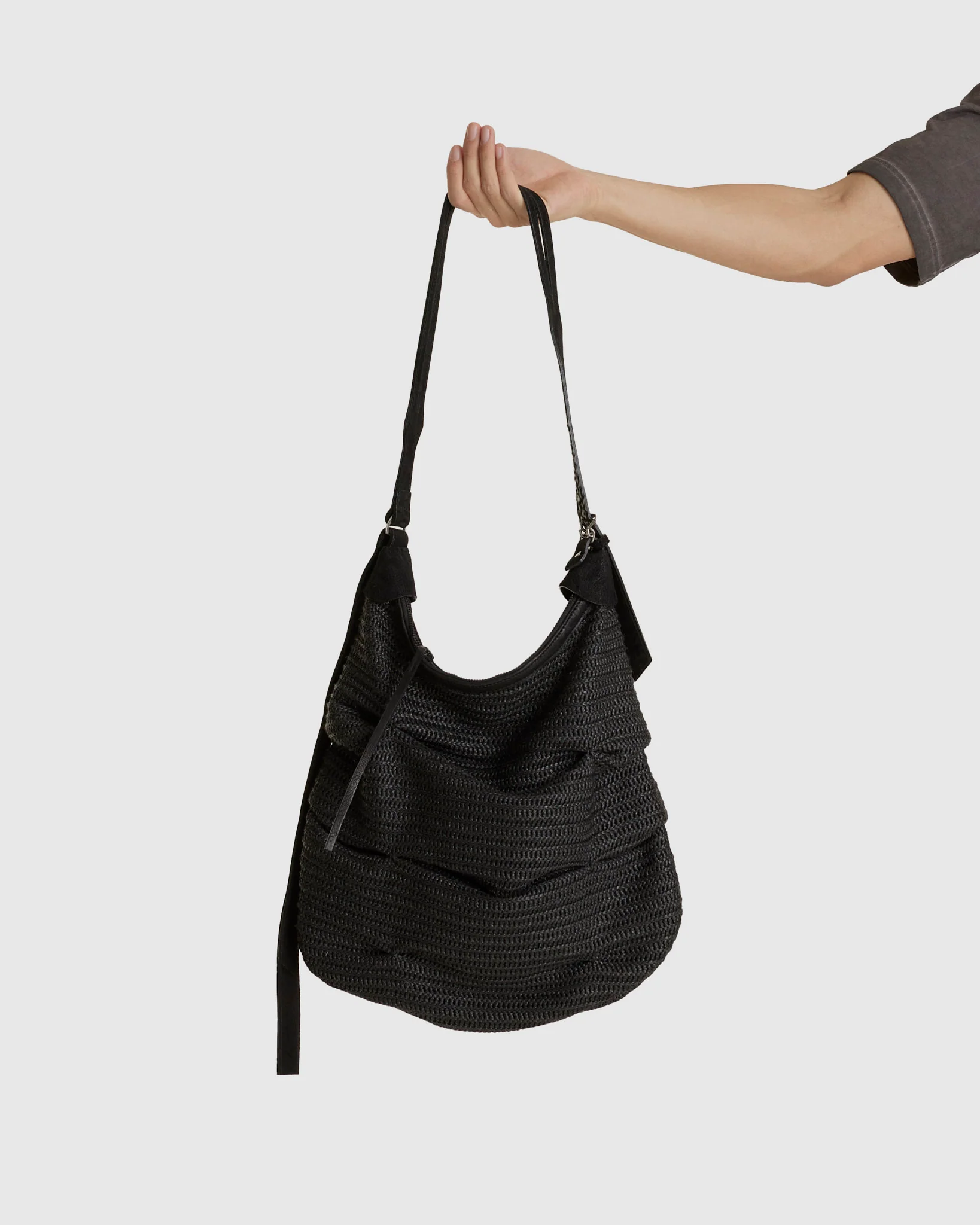 Raffia Bag (M) Black