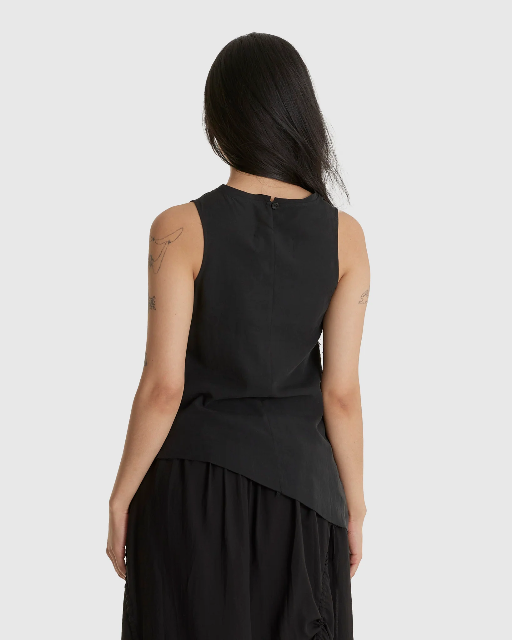 Rayon Vest Top Black - Image 3