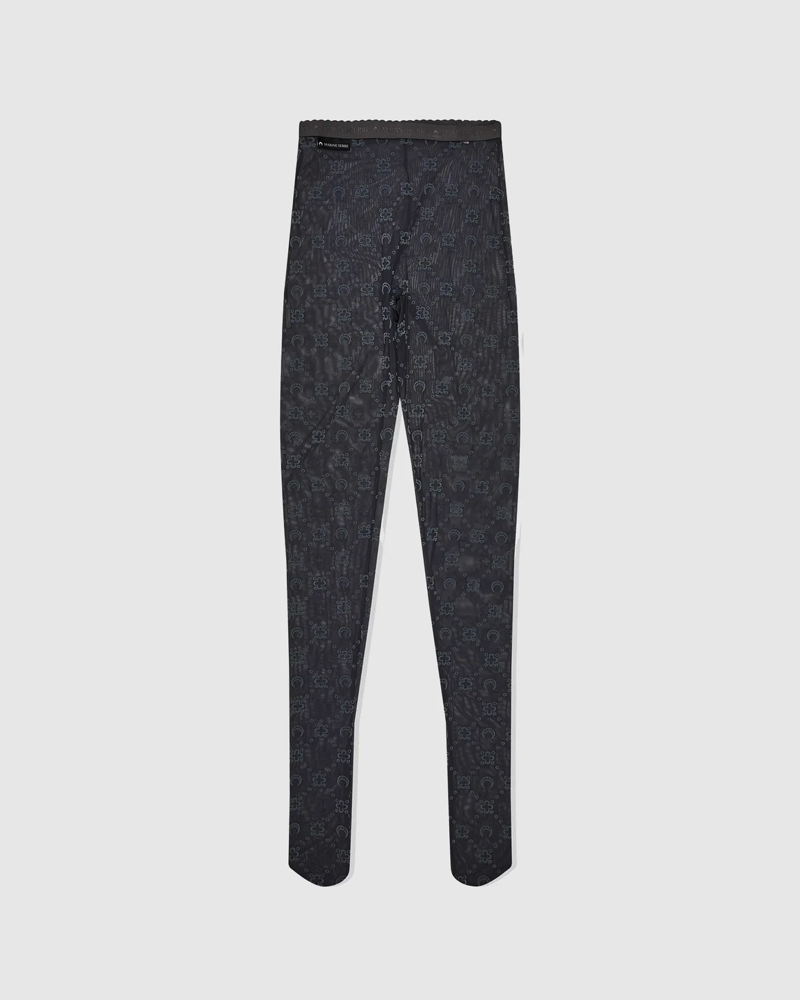 Recycled Mesh Flock Tights Grey