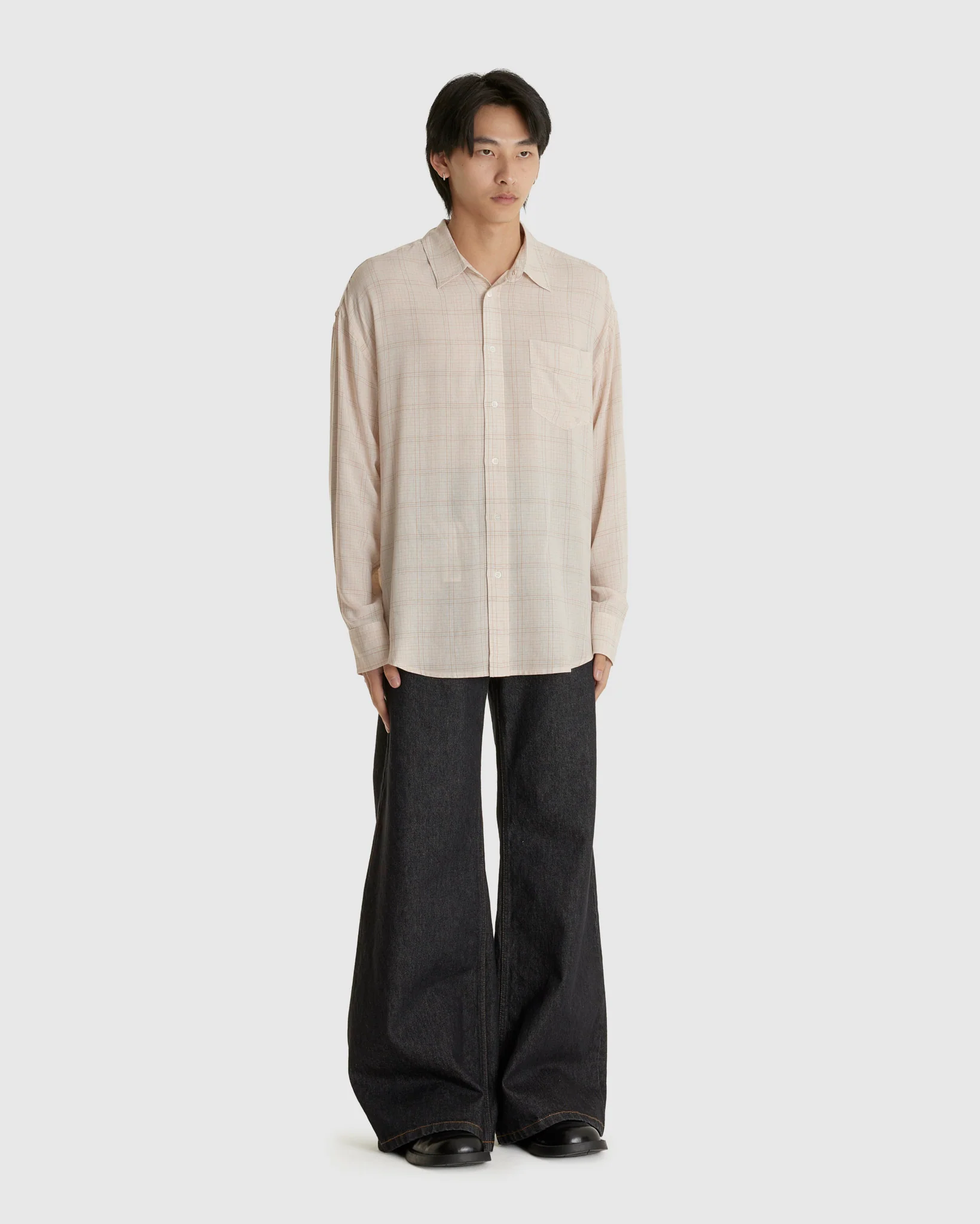 Room Shirt Airy Vanilla Check - Image 2