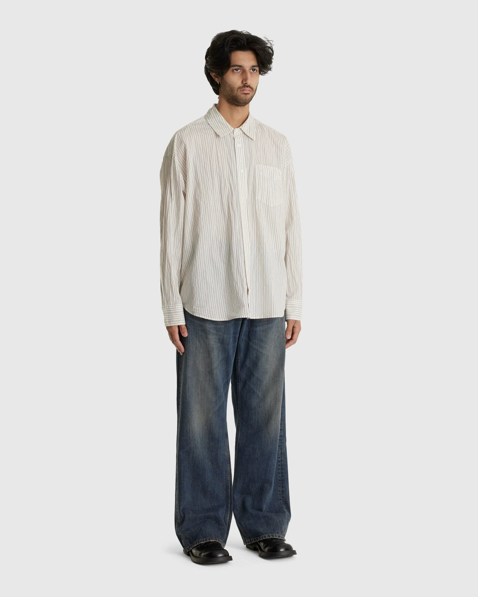 Room Shirt Ecru Stripe - Image 2