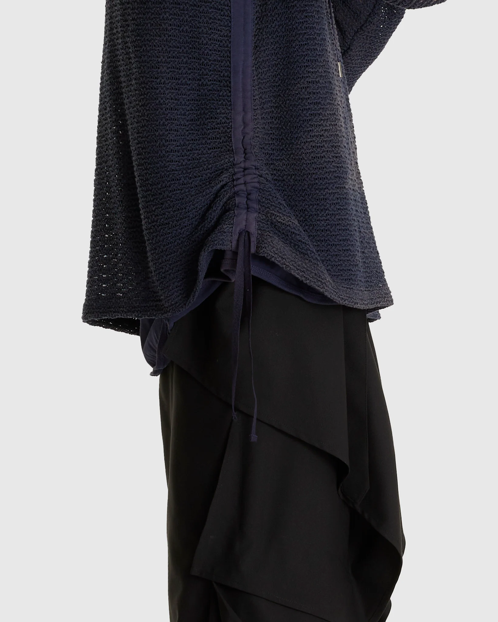 Sun-bleached Layered Net Hoodie Purple - Image 3