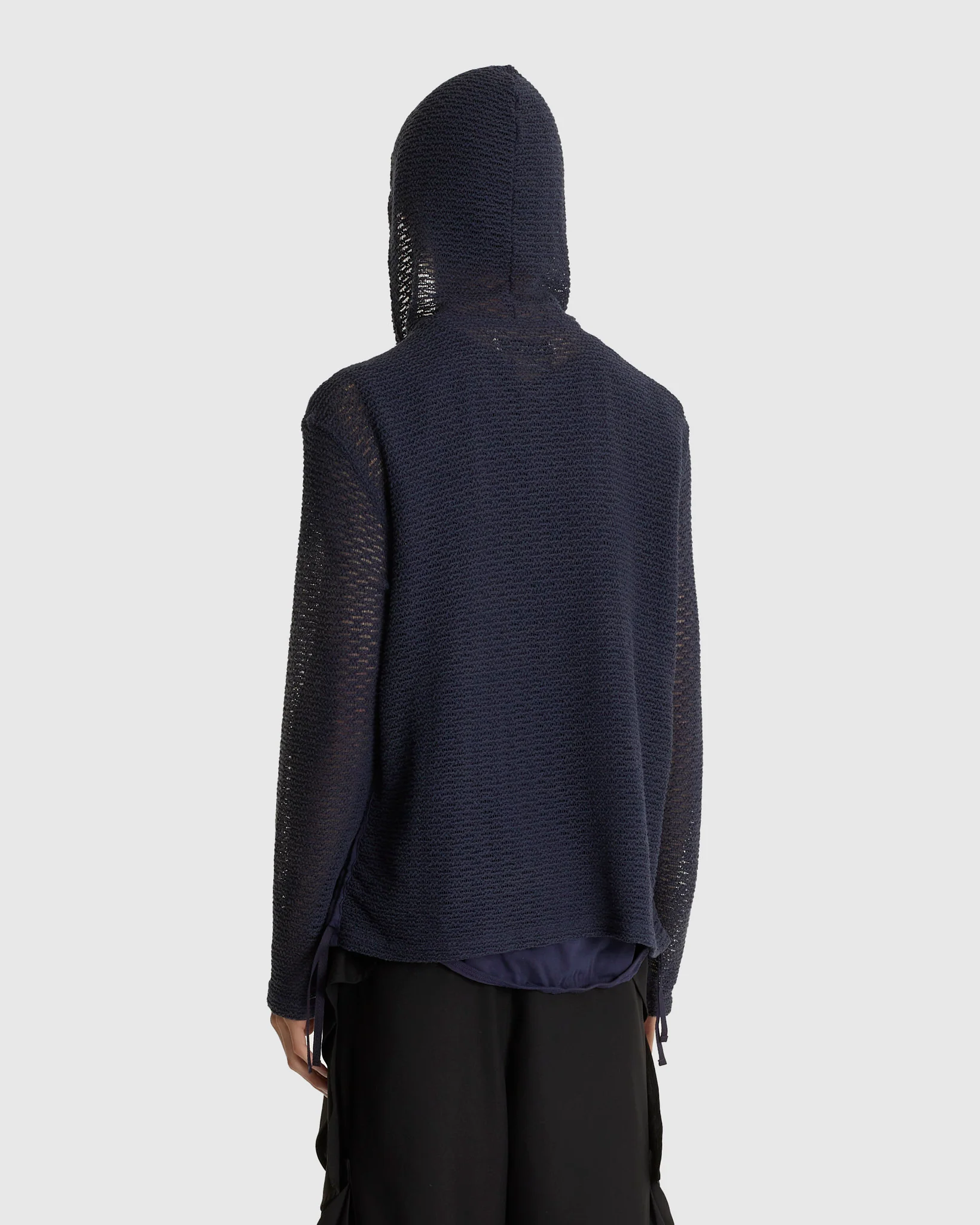 Sun-bleached Layered Net Hoodie Purple - Image 6