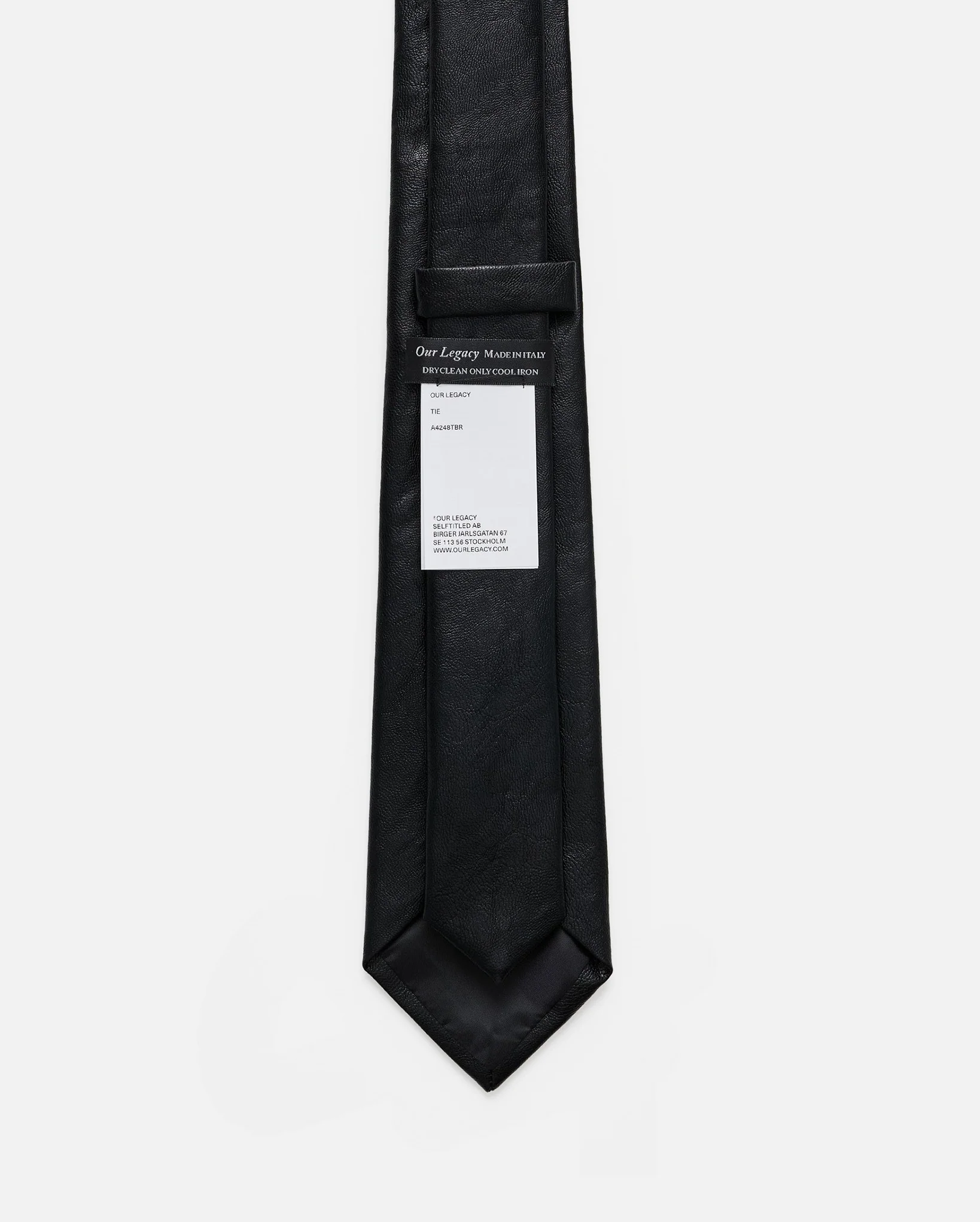 Tie Black Real Fake Leather - Image 2