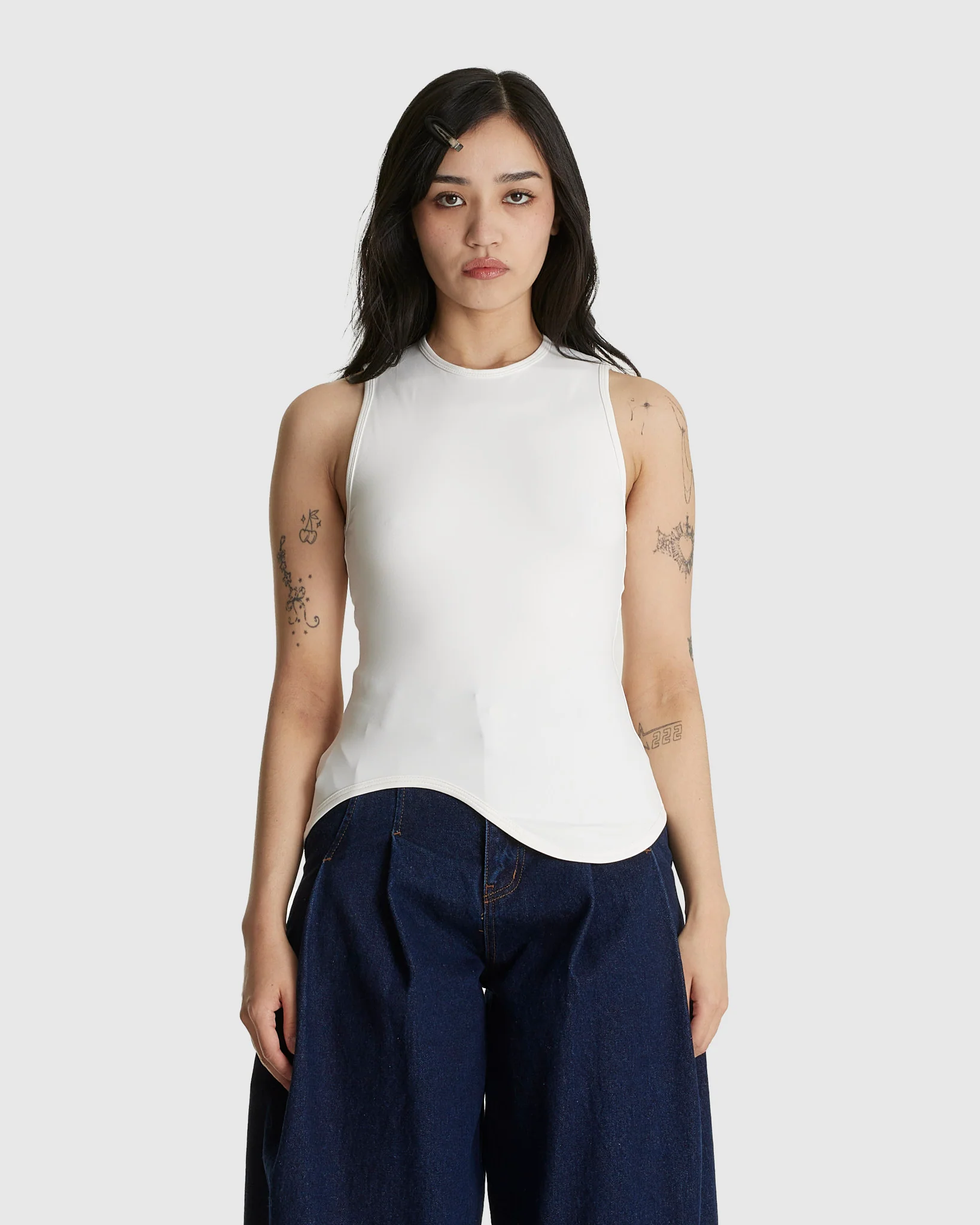 Ying-Yang Tank Top White