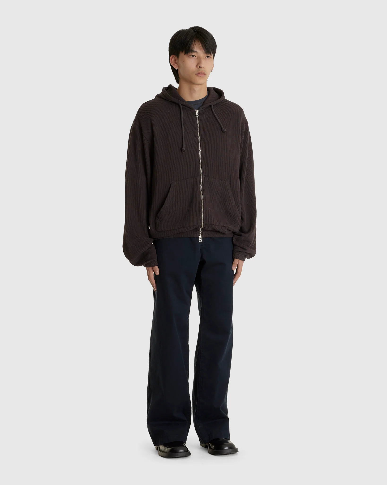 Zip Hoodie 1.0 Dark Brown - Image 2