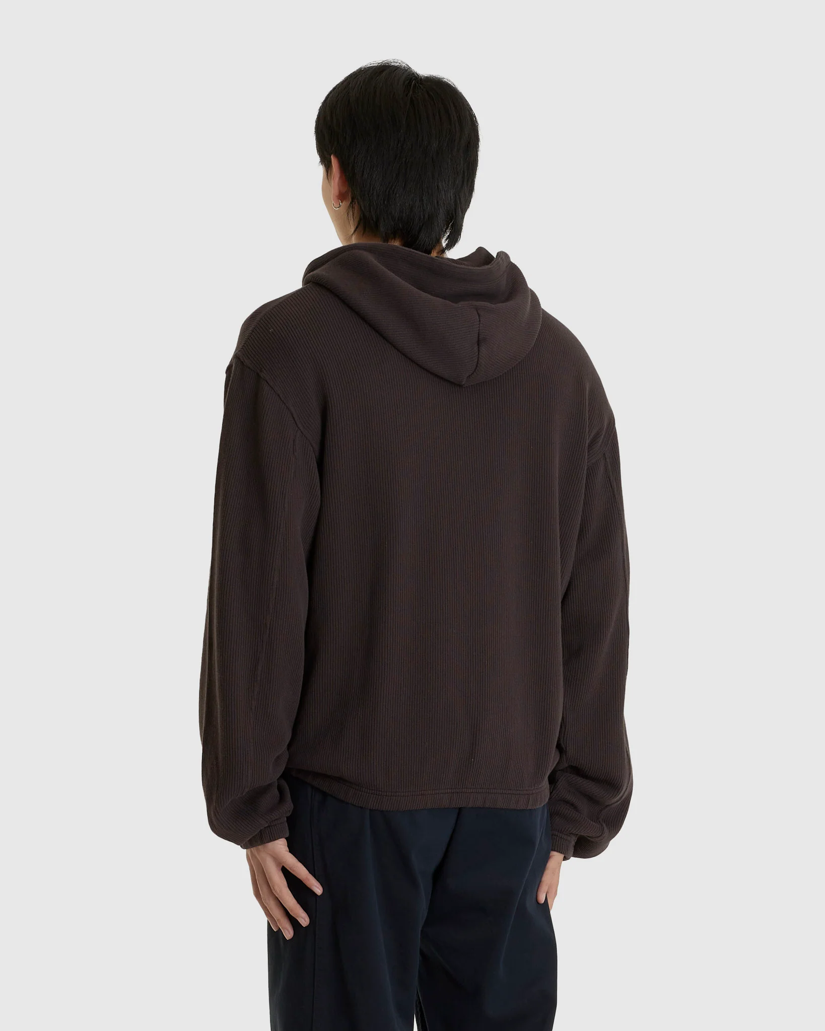 Zip Hoodie 1.0 Dark Brown - Image 3
